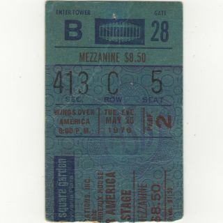 Paul Mccartney & Wings Concert Ticket Stub York 5/25/76 Msg The Beatles Rare