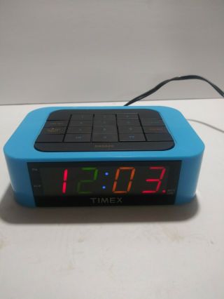 Rare Raimbow Display Timex Alarm Clock T123l