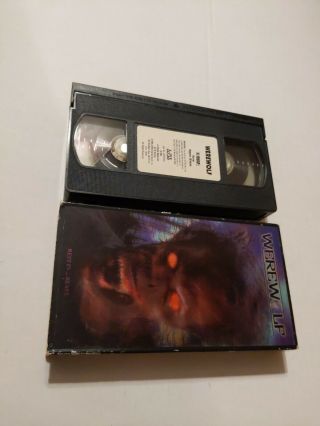 VHS Werewolf Rest in Beast A - Pix 1995 lenticular cover B - movie Horror Rare 2