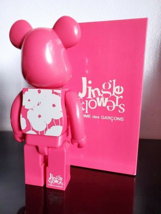 Comme Des Garcons Bearbrick Medicom Toy 400 Jingle Flowers Pink Be@rbrick Cdg