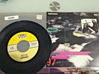 Rare Nirvana 7 " 45 Rpm Record Vinyl Vintage Sub Pop Recorded Live Jan 1991 Molly