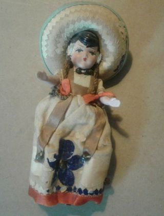 Vintage Mexican Doll / Mexico Souvenir / Folk Art