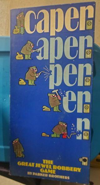 Vintage Caper Board Game Parker Brothers Missing Instructions Very Rare Game