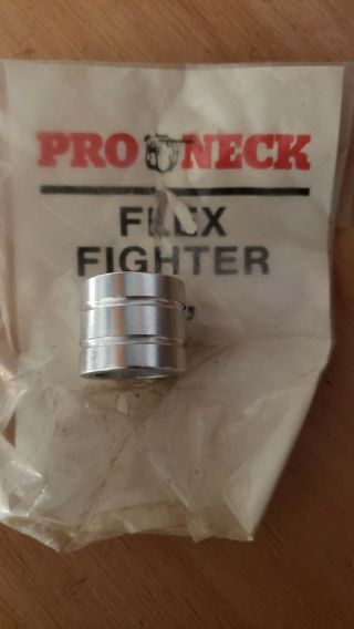 Pro Neck Flex Fighter Nos Silver Rare Bmx 1980s Old School Vintage 1 " Tuf