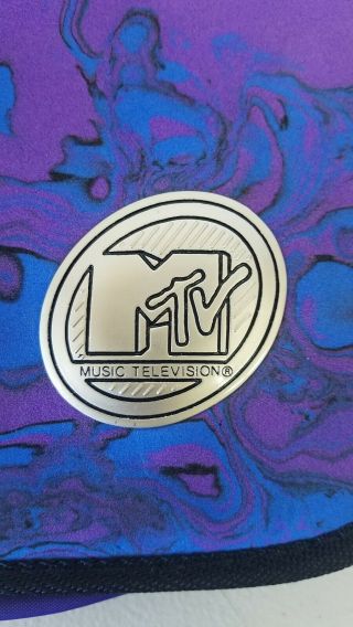 Rare Vintage 90s MTV Zipper Binder Stuart Hall Music Television Abstract 3