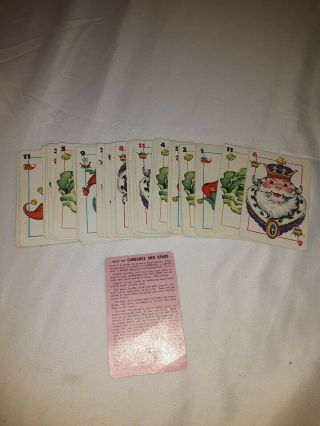 Rare Vintage Card Game 1955 Whitman Cabbages And Kings Complete No Box Rare
