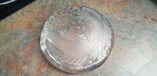 @@ Extremely Rare @@ Single Fish Lalique Crystal Fish Plate w/Free 2