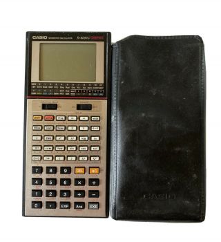 Rare Vintage Casio Fx - 8000g Scientific Graphic Lcd Calculator W/ Case -