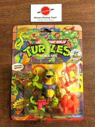 1992 Scale Tail Moc Carded Tmnt Vintage Mutant Ninja Turtles Figure