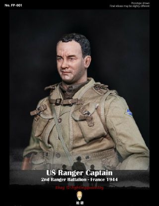 Facepoolfigure WWII U.  S.  Rangers Captain Tom Hanks 1/6 Action Figure INSTOCK 3