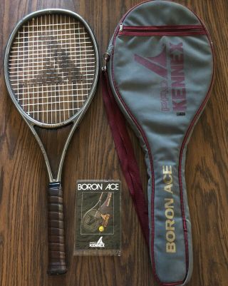 Pro Kennex Boron Ace Mid - Size Boron Racket & Case Rare - L3 4 3/8l