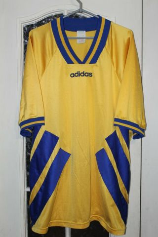 Adidas Vintage Rare 1994 1995 1996 Sweden Home Shirt Jersey Trikot Size Xl