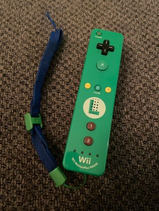 Nintendo Wii Luigi Motion Plus Remote Controller Rvl - 036 Rare