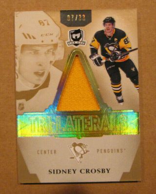Rare 2018 - 19 Ud The Cup Sidney Crosby Jersey Card 07/33 Pittsburgh Penguins