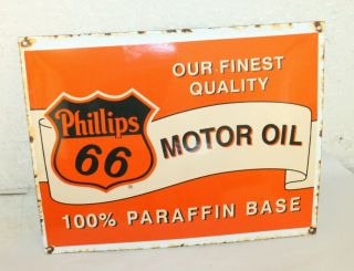 Phillips 66 Oil Vintage Style Porcelain Signs Gas Pump Man Cave Station Paraffin