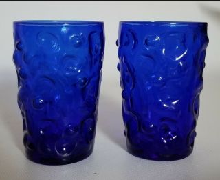 Rare Bryce Brothers Glass Company,  El Rancho Pattern Tumblers,  Set Of 2