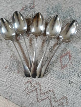 5 Large Serving Spoons Silver Plated A1 Epns 21.  5cm 8 1/2 " Prince Vincent & Co