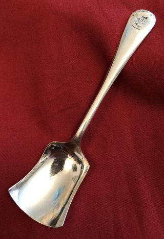 Vintage Silver Plated Sugar Scoop “isle Of Man” C.  1930’s