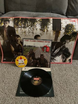 Clash Combat Rock Lp In Shrink With Poster And Sticker Very Rare