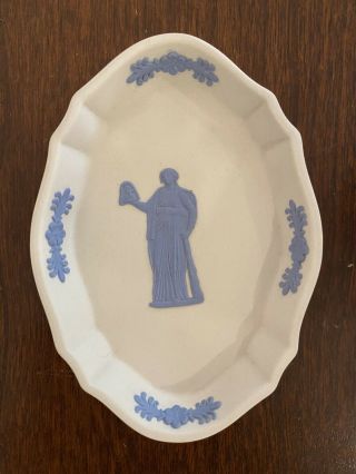 Vintage Wedgewood Jasperware Collectors Society White With Blue Small Tray Rare