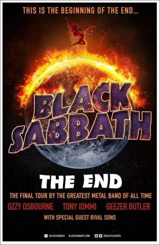Black Sabbath The End Final Tour 2016 Ltd Ed Rare Poster,  Metal Rock Poster