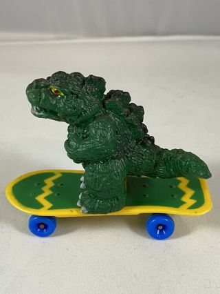 1974 Ko Kaiju 2” Godzilla With Skateboard Very Rare