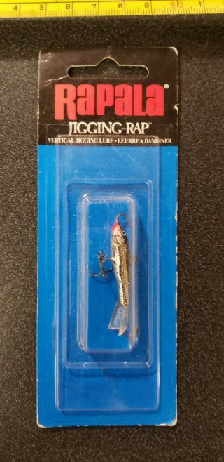 Nos Vintage Rapala Jigging Rap Fishing Lure W 3 Silver