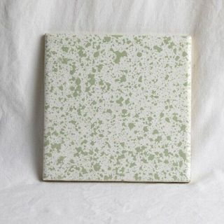 Vintage Florida Tile - Nos - Surf Green Speckled Textured
