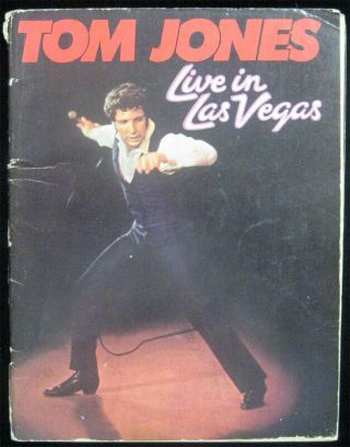 Tom Jones Live In Las Vegas Rare 1969 Sheet Music Songbook W/photos Vtg Program