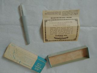 Rare Vintage Asepto B - D Rutherford Nj Glass Oral Thermometer W/original Box