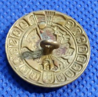 ANTIQUE VINTAGE MULTI - ARMOURED WITH KNIGTH BRONZE BUTTON 2