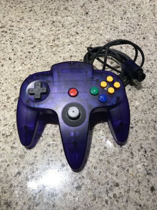N64 Grape Purple Official Nintendo Controller - Rare Tight Stick