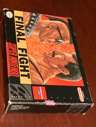 Final Fight SNES 1991 RARE Perfect 3