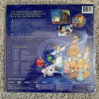 Disney’s Beauty And The Beast - The Enchanted Christmas Laserdisc IN SHRINK RARE 2