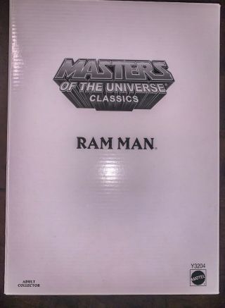 RAM MAN - MOTUC,  MOTU,  MASTERS OF THE UNIVERSE CLASSICS Y3204 2