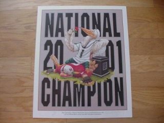 2001 Miami Hurricanes National Champs Limited Edition Print - Rare/very Cool Art