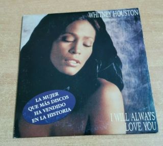 Whitney Houston I Will Always Love You Rare Spanish Promo Cd Single Card Sleeve