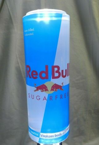 Red Bull Advertising Solid Acrylic Back Bar Lit Glow Display,  Man Cave,  Rare