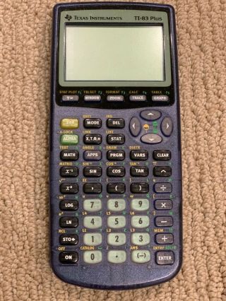 Texas Instruments Ti - 83 Plus Dark Blue Clear Edition Graphing Calculator - Rare