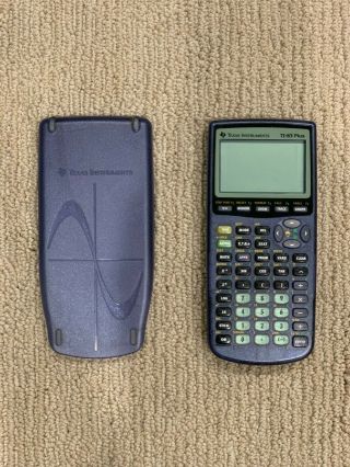 Texas Instruments TI - 83 Plus Dark Blue Clear Edition Graphing Calculator - Rare 2