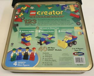 RARE OPEN BOX LEGO CREATOR DELUXE BUILDER RACE GAME IN COLLECTOR ' S TIN 08553 2