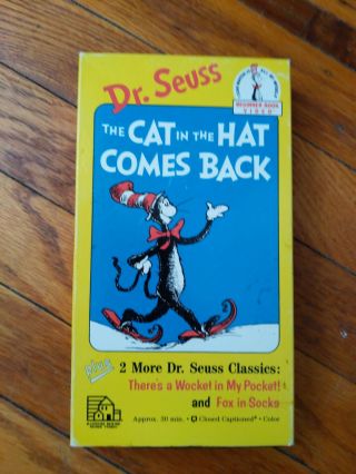 Vhs - Dr.  Seuss The Cat In The Hat Comes Back