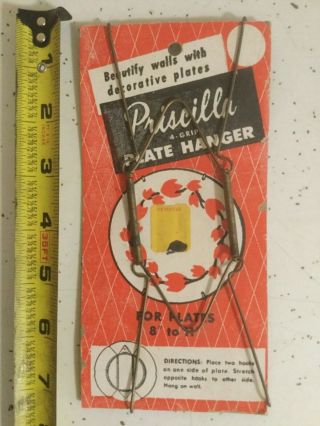 Vintage Priscilla Plate Hanger - 4 Grip - 8” To 11” Circa 1960s