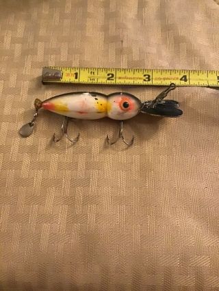 Vintage Bomber Fishing Lure 3 - 1/2 Inches Plastic