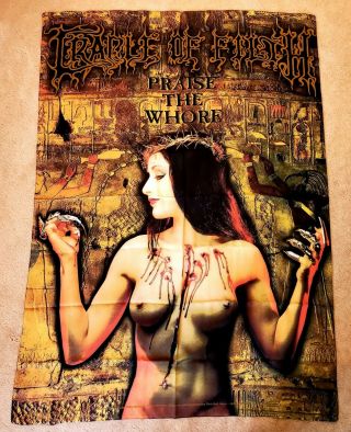 Cradle Of Filth - Textile Poster Flag (rare/new) 1999 Black Goth Metal Praise The.