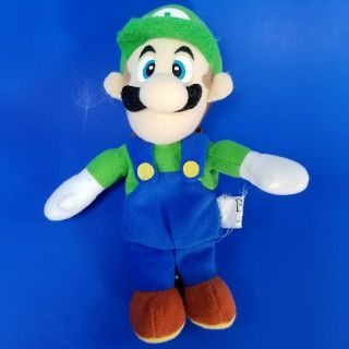 Vtg Bd&a Mario Bros Luigi 7 " Stuffed Bean Bag Plush Nintendo 64 Htf Rare