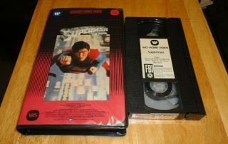 Superman The Movie (vhs,  1983) Christopher Reeve Warner Big Box Clamshell Rare