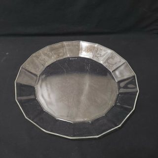1 Arcoroc Clear Glass Arcoroc France 10” Dinner Plate Octadecagon 18 Sides