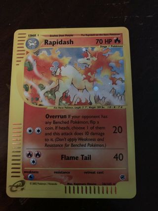 Rapidash Holo Rare Pokemon Card Expedition 26/165 Pokemon Card