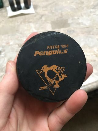 Rare Vintage 1970’s Pittsburgh Penguins Channel 11 Hockey Puck Viceroy